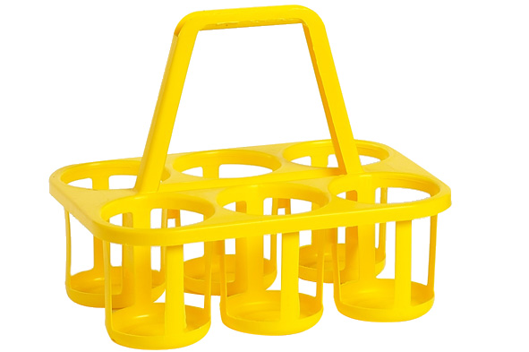 Porte-bouteilles plastique jaune